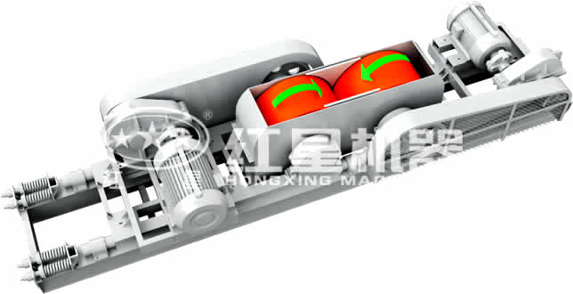 對輥破碎機工作原理圖 對輥破碎機工作原理圖