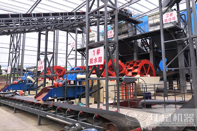 輪斗式洗石機工作現(xiàn)場圖片