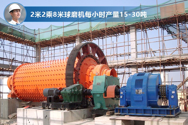 2米2乘8米球磨機產(chǎn)量