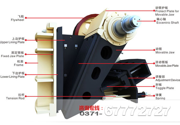 石頭破碎機(jī)液壓型結(jié)構(gòu)