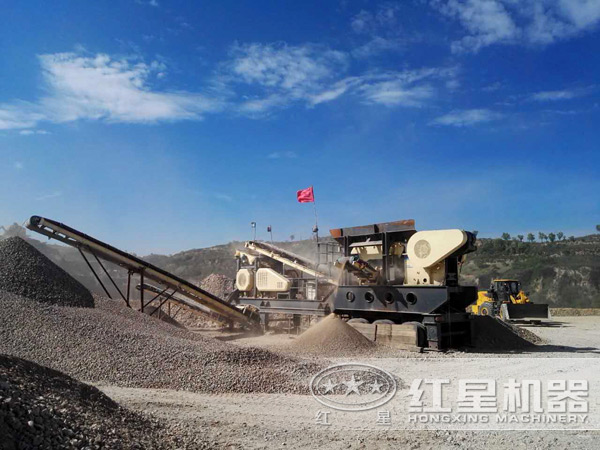 建筑垃圾制砂機(jī)現(xiàn)場(chǎng)作業(yè)圖