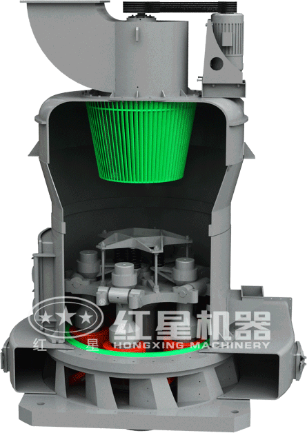 HGM系列細(xì)粉磨動(dòng)態(tài)原理圖 HGM系列細(xì)粉磨動(dòng)態(tài)原理圖