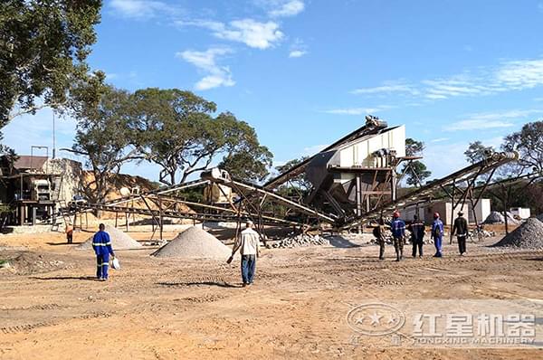 紅星時(shí)產(chǎn)500t環(huán)保加工石子生產(chǎn)線現(xiàn)場(chǎng) 紅星時(shí)產(chǎn)500t環(huán)保加工石子生產(chǎn)線現(xiàn)場(chǎng)