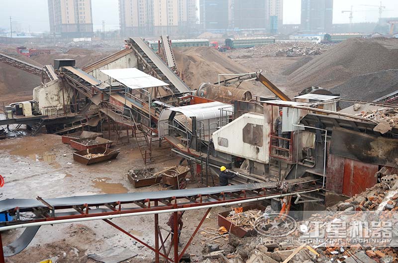 混凝土再生石子生產(chǎn)線現(xiàn)場