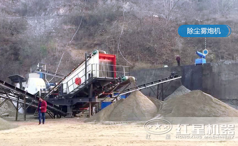 移動生產(chǎn)沙子現(xiàn)場