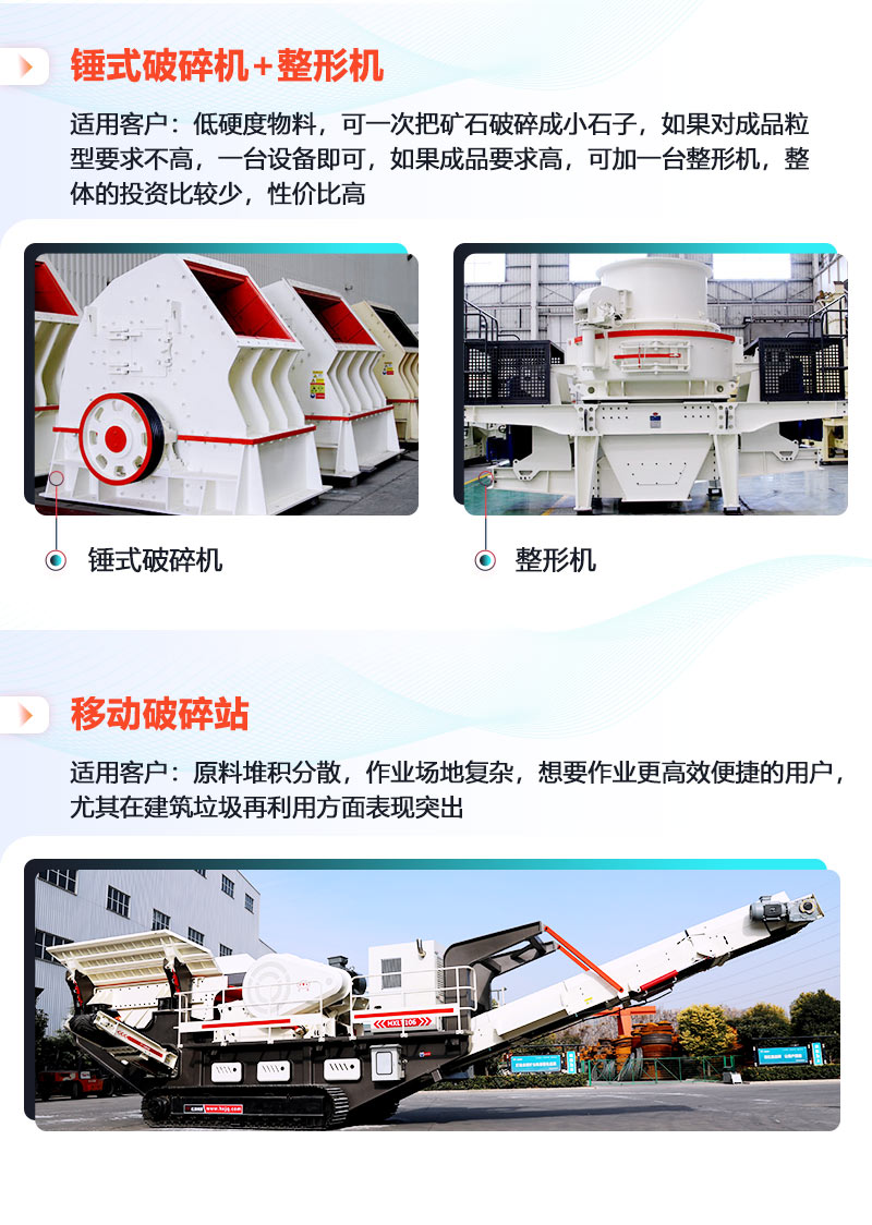常用碎石生產(chǎn)線設備搭配