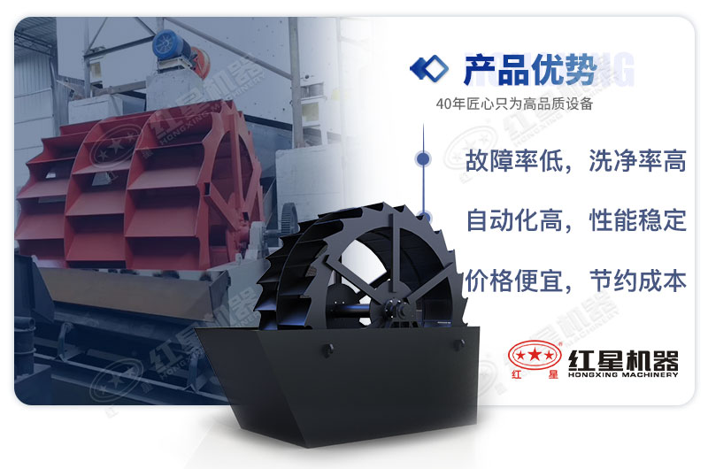 輪斗式洗沙機優(yōu)勢